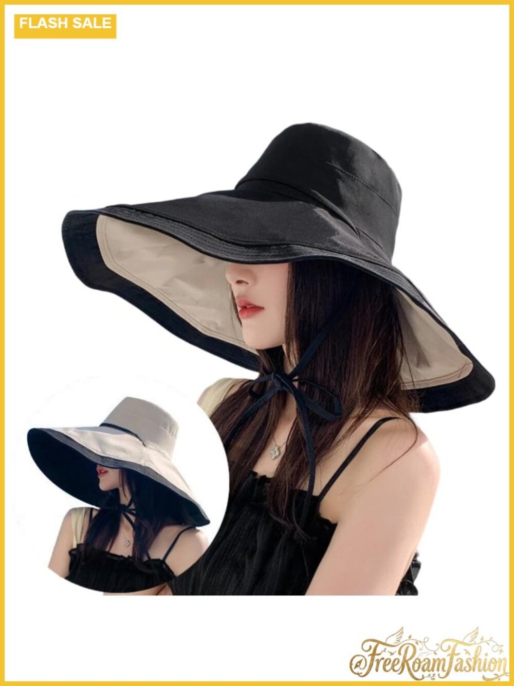 Womens Foldable Wide Brim Sun Hat UV Protection Beach Fishing Bucket Hat